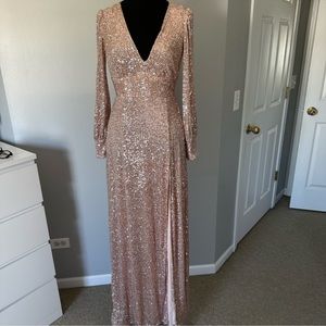 Sequin rose gold Gown